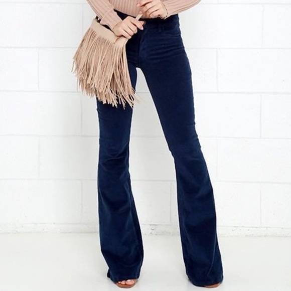 Tory Burch Pants - Tory Burch Classic Boot Dark Blue Corduroy Pants